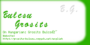 bulcsu grosits business card